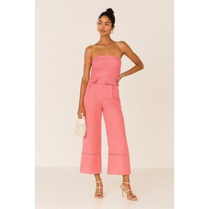 NEW Cult Gaia Elle Wide Leg Linen Pant Magnolia Pink